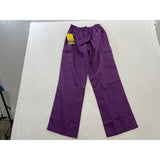 Wonderwink Women's Purple Scrub Pants Size Small Petite Elastic Waist Polyester Blend NEW