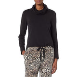 Natori Cocoon Q75083 French Terry Lounge Top in Black Size X-Small