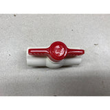 PVC Ball Valve Water Pipe Threaded Ends 3/4" Inner Hole Diameter Red White