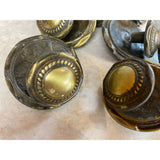 Amerock Door/Drawer Knob Pulls Brass With Decorative Backing Plate Lot Of 18 USED