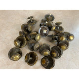 Amerock Door/Drawer Knob Pulls Brass With Decorative Backing Plate Lot Of 18 USED