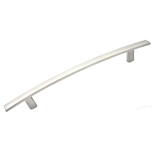 Aviano - Modern Curved Subtle Arch Handle Pull (7 1/2" Hole Center, Satin Nickel) metal