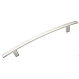 Aviano - Modern Curved Subtle Arch Handle Pull (7 1/2" Hole Center, Satin Nickel) metal