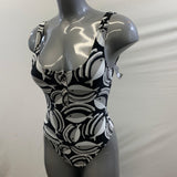 Aerie Women's NEW Black and White Full Piece Bathing Suit Size Small Polyester