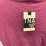 TNA Pomona T-shirt Women's Small Lightweight Knit Purple Heather Huckleberry Cotton Blend NWT