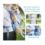 PetBonus Pet Front Dog Carrier Backpack Adjustable Blue for pets up to 35lbs New