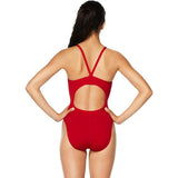 Speedo FL Youth Endurance+ Polyester Flyback Training Swimsuit 10/26 Dark Red