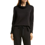 Natori Cocoon Q75083 French Terry Lounge Top in Black Size X-Small