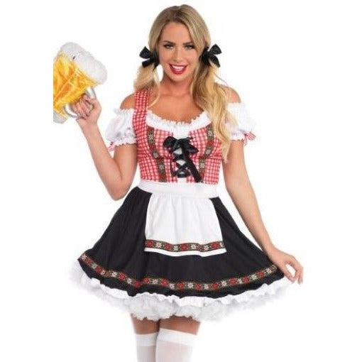 Leg Avenue Beer Garden Babe Oktoberfest Dress Costume Small Multi-color