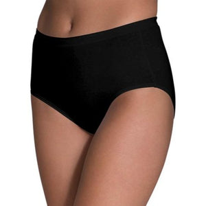 Fruit of the Loom Women's Cotton Brief Underwear Black 7 Large - 6 Pack