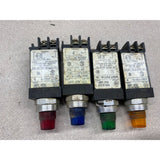 Allen Bradley Push To Test 800T-PST16 Used Push Button Panel Box Switches Lot Of 4 Various Color
