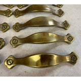 Vintage Amerock 4.5" Brass Antiqued Coating Door /Drawer Pull # 10757 USED Lot Of 16
