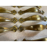 Vintage Amerock 4.5" Brass Antiqued Coating Door /Drawer Pull # 10757 USED Lot Of 16