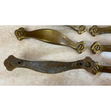Vintage Amerock 4.5" Brass Antiqued Coating Door /Drawer Pull # 10757 USED Lot Of 16