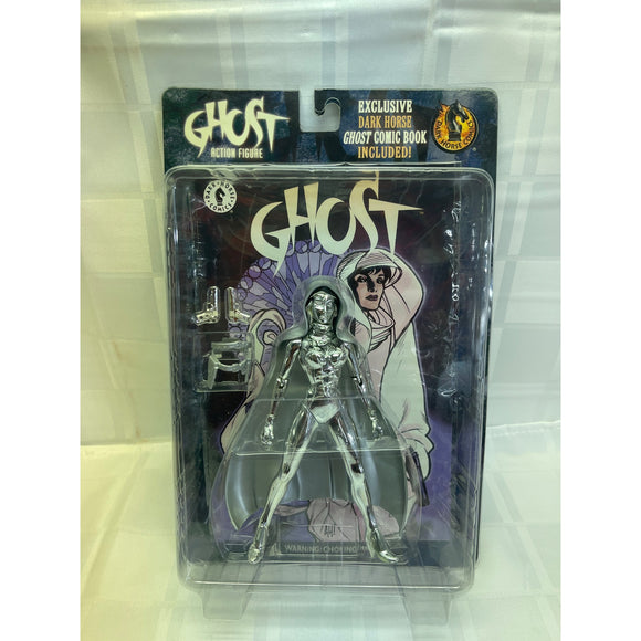 Dark Horse Comics 1998 Ghost Action Figure 2407 Silver New with Comic Book