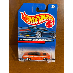 Hot Wheels Plymouth Barracuda 1970 Orange International Card