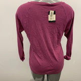 TNA Pomona T-shirt Women's Small Lightweight Knit Purple Heather Huckleberry Cotton Blend NWT