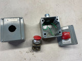 Allen-Bradley Emergency Stop 4' x 4" x 3" Cast Power Box With Push Button Switch