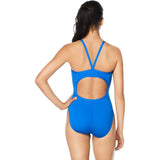 Speedo Eco Solid Flyback Swim Suit Racing 8002405431 Royal Blue Size 28