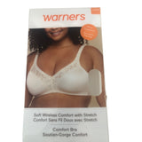 Warner's CA01244 Classic Firm Support Comfort Bra-WHITE-38C