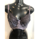 Wonderbra Women's Plus Full Support Underwire Bra Charcoal with Black Lace 40D Style W1916.