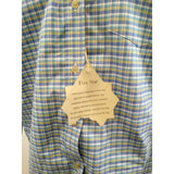 Five Stars By Roper Blue Plaid Men's XL Western Cotton Button Down Shirt NEW