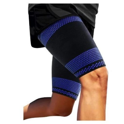 ABYON Thigh Compression Sleeves (Pair), Hamstring Compression Sleeve 2XL Blue