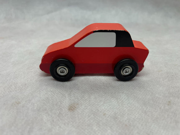 Melissa and Doug Children's Toy Wood Red Black Car