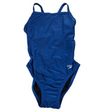 Speedo Eco Solid Flyback Swim Suit Racing 8002405431 Royal Blue Size 28