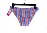 Juniors' Ribbed Cheeky Bikini Botto - Xhilaration™ Red/White/Blue Stripe M (4-6)