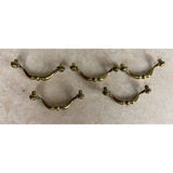 Vintage Amerock Brass Drop Drawer Pulls With Recessed Mounting Holes Cat. No. 246.695 USED  LOT OF 5