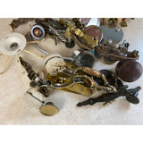 Large 5.77 lb. Lot Of Used Door / Drawer Pulls And Handle With Other Items As Seen