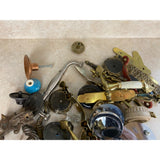 Large 5.77 lb. Lot Of Used Door / Drawer Pulls And Handle With Other Items As Seen