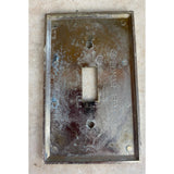 VTG EDMAR 139T White Diamond Pattern Light Toggle Switch Cover Plate  USED