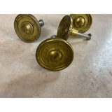 Amerock #480 Brass Flat Top Colonial Door/Drawer Knob Pulls Lot Of 4 USED