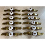 Antique Bronze 5" Drawer / Cabinet Pulls With White Ceramic Knobs Lot Of 12 NOS