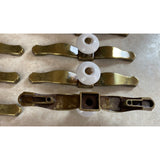 Antique Bronze 5" Drawer / Cabinet Pulls With White Ceramic Knobs Lot Of 12 NOS