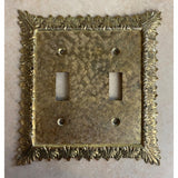 M.C.C.O 3026 Filigree Floral Double Light Switch Cover Plate USED