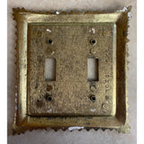 M.C.C.O 3026 Filigree Floral Double Light Switch Cover Plate USED