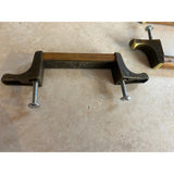 4 Vintage Amerock Brass Look With Wood Handle Door/Drawer Pulls USED
