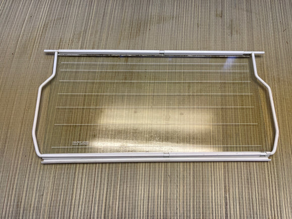 Whirlpool GE Freezer Tempered Glass Shelf w/Metal Frame 24.5