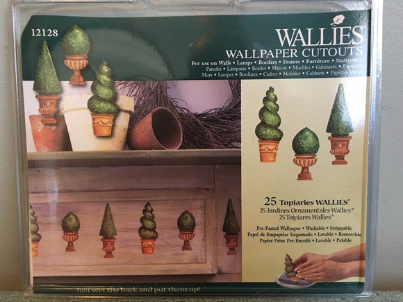 Wallies Wall Paper Cut Outs 25pkg Topiary Shrubs 5