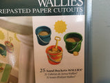 Wallies Wall Paper Cut Outs 25pkg Sand Buckets Beach 4" Pre-pasted Washable