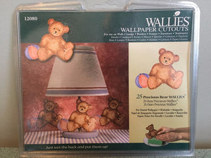 Wallies Wall Paper Cut Outs 25 Precious Bear 5" Pre-pasted Washable
