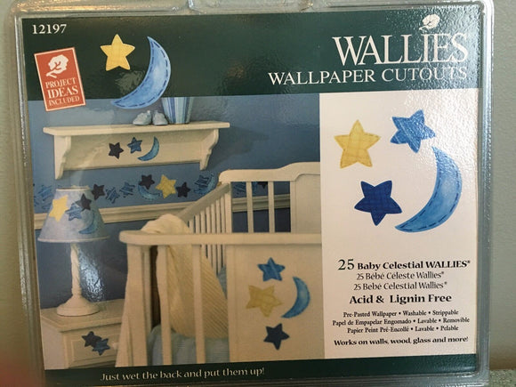 Wallies Wall Paper Cut Outs 25pkg Baby Celestial Wallies 5