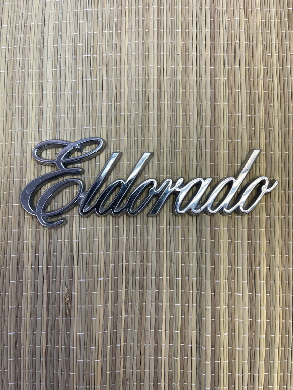 1981 Cadillac Eldorado Coupe GMC OEM Script Emblem chromed plastic 4.5