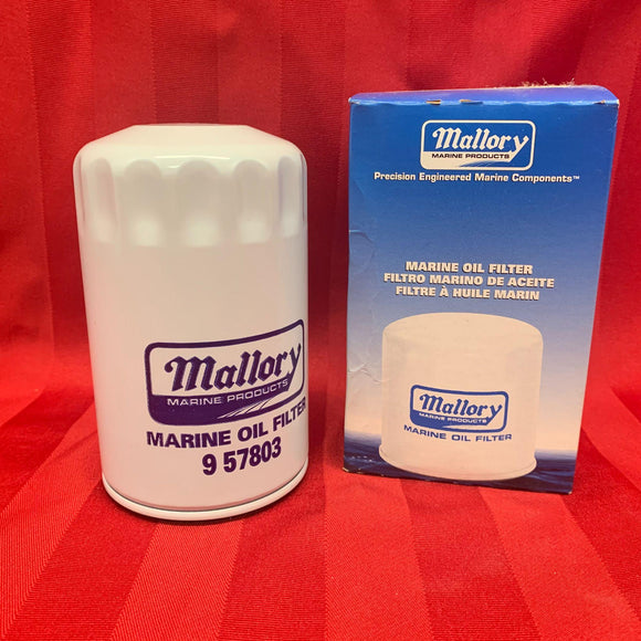 Mallory Marine Oil Filter Mercruiser 35-16595T1GM-V-6 NEW