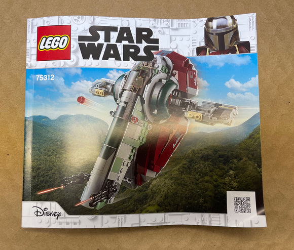 Lego Star Wars Boba Fett's Starship 75312  Part - Instruction Manual