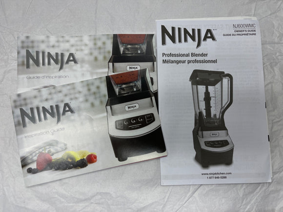 Ninja Professional Blender Model NJ600WMC - Part - Owners Manual Package