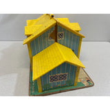 Fisher Price Family Play House #952 1969 Yellow Roof Little People